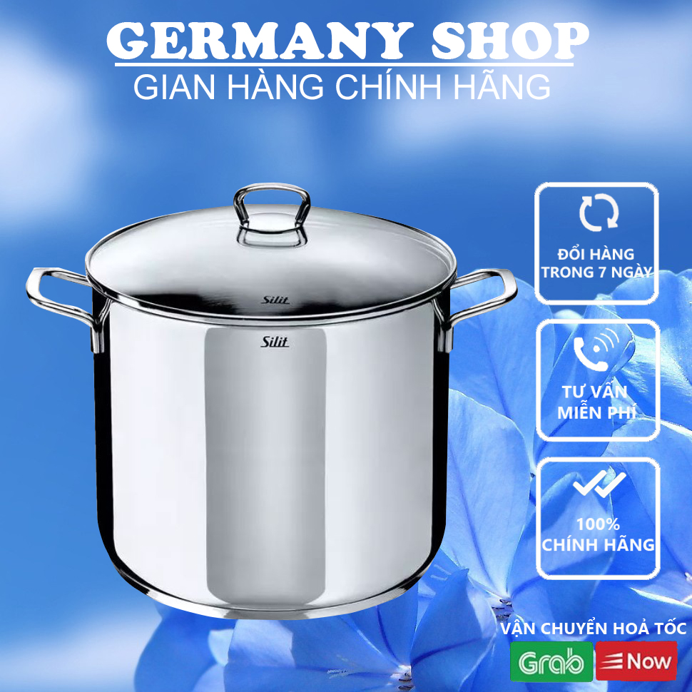 Nồi luộc gà Silit 28cm dung tích 12L - Dùng cho mọi loại bếp, chất liệu inox 18/10