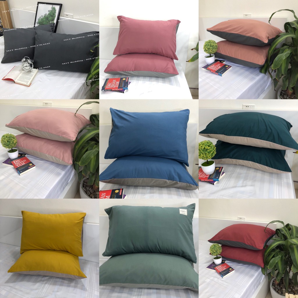 Vỏ gối nằm Cotton tici kích thước 50x70cm Không kèm ruột