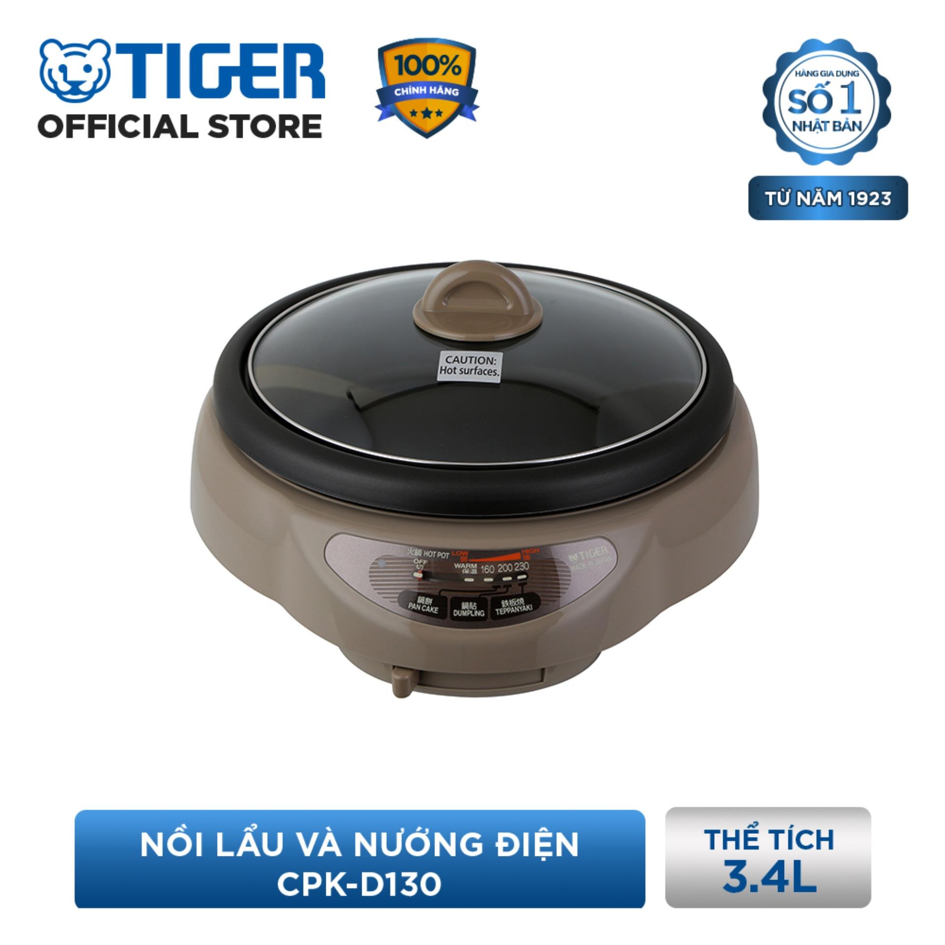 Nồi lẩu và nướng điện tiger cpk-d130
