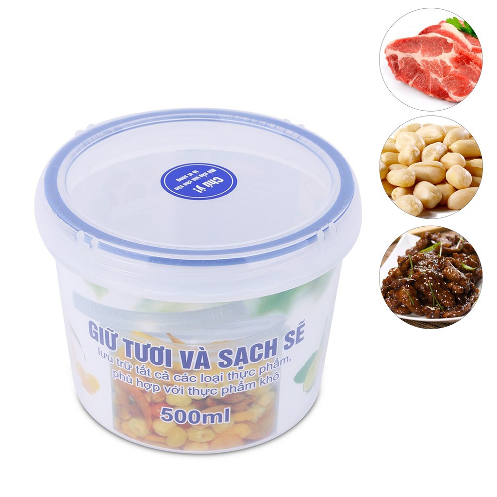 Hộp đựng thực phẩm Four Lock tròn 500ml 2512 cam kết sản phẩm đúng mô tả chất lượng đảm bảo