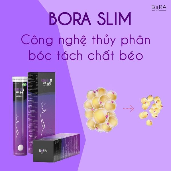 [HCM][CHÍNH HÃNG] Sủi BORA SLIM giảm cân siết mỡ an toàn không mệt mỏi 1 lọ 20 viên- DMPTD