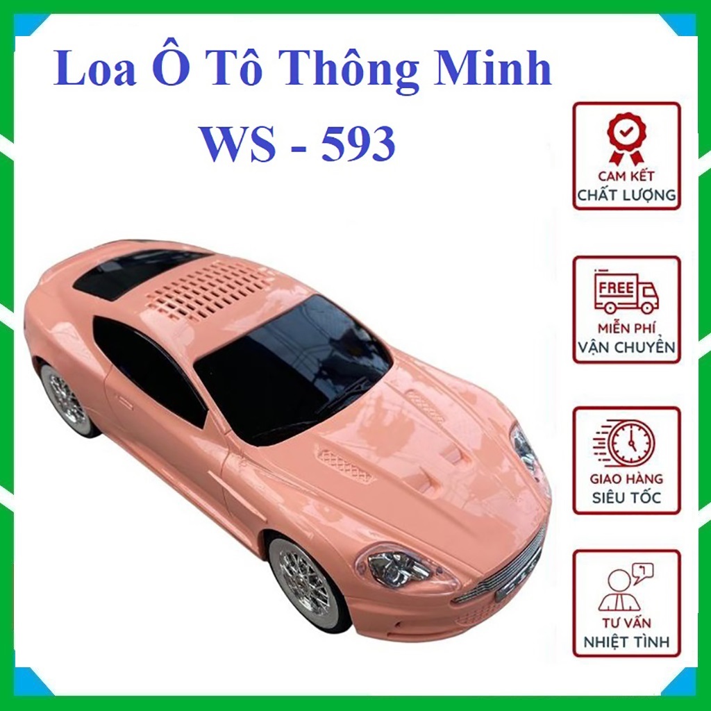 Loa bluetooth mini không dây ws-593, loa mô hình ô to kim loại hỗ trợ thẻ nhớ, usb, loa bluetooth mini hình ô tô ws-593, âm thanh sống động. bảo hành 12 tháng.