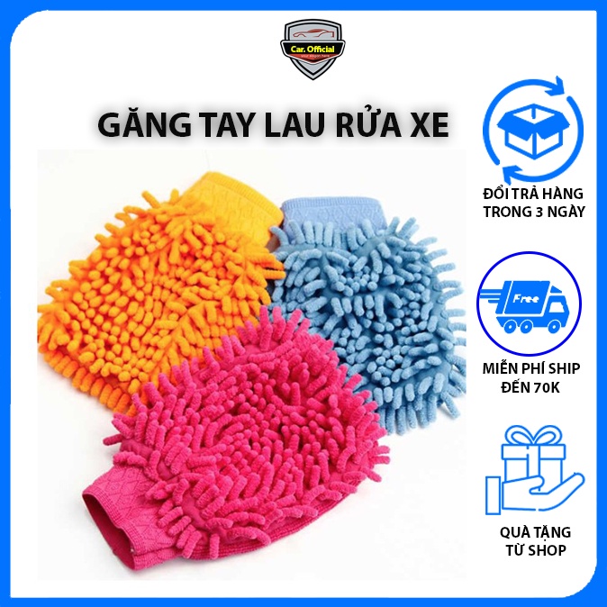 Găng Tay Rửa Xe Ô Tô – Bao Tay Rửa Xe – Rửa Nhà Cửa Siêu Sạch, Siêu Thấm Hút, Siêu Mềm Chống Xước Tay