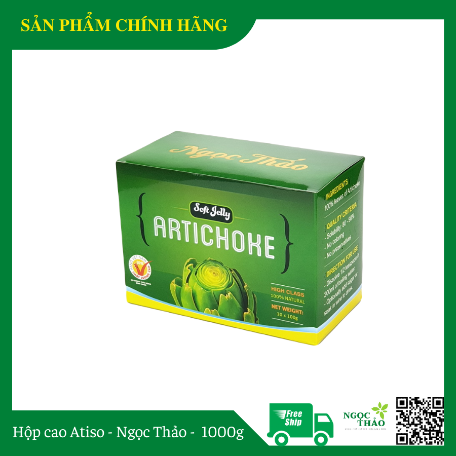 Cao mềm Atiso Ngọc Thảo Hộp 1000Gram - Không đường - Cao atiso nguyên chất