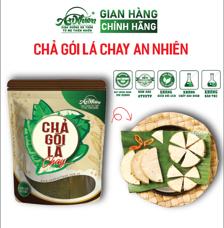 Chả gói lá chay an nhiên 500g