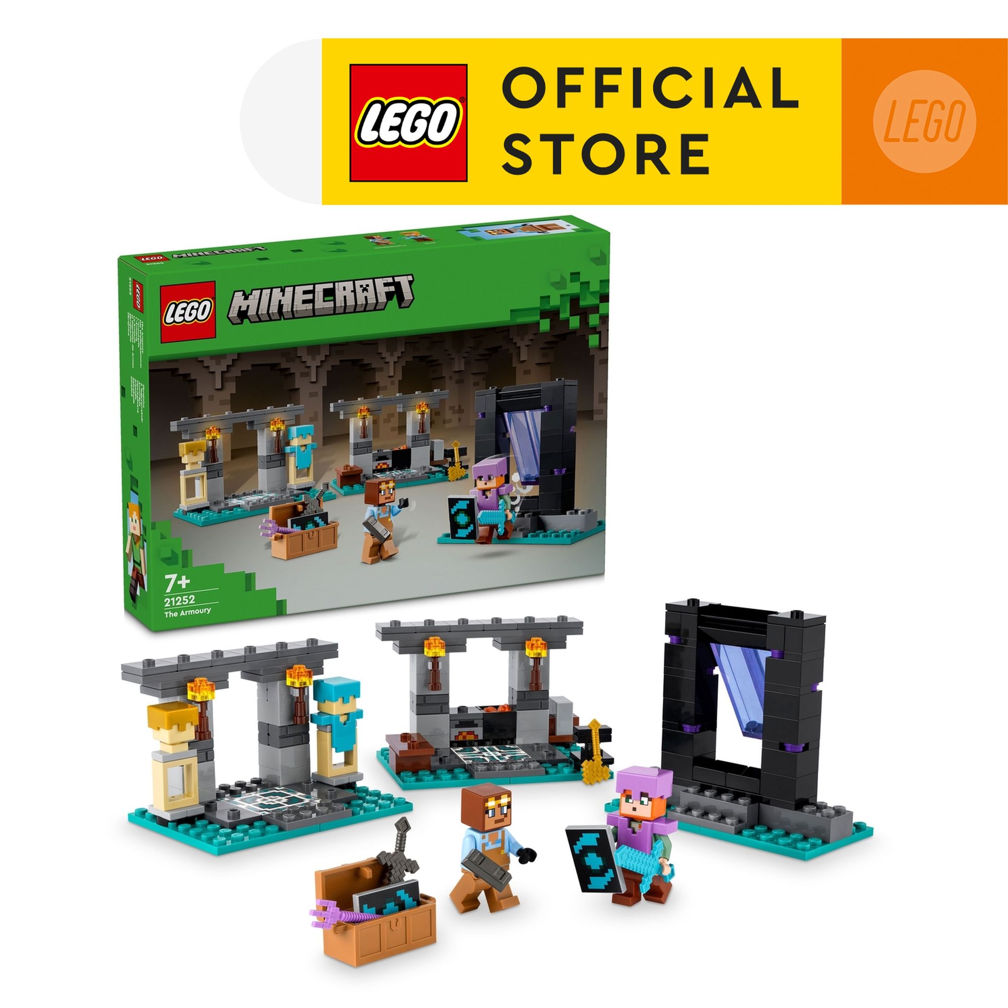 LEGO MINECRAFT 21252 Đồ chơi lắp ráp Kho chế tạo vũ khí 203 chi tiết