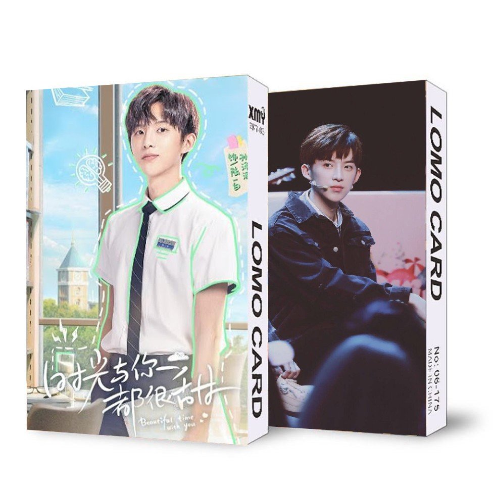 (không kèm hộp) Hộp ảnh lomo 30 tấm Tôn Trạch Nguyên Thời Gian Và Em Đều Thật Ngọt Ngào có lomo sticker in hình idol