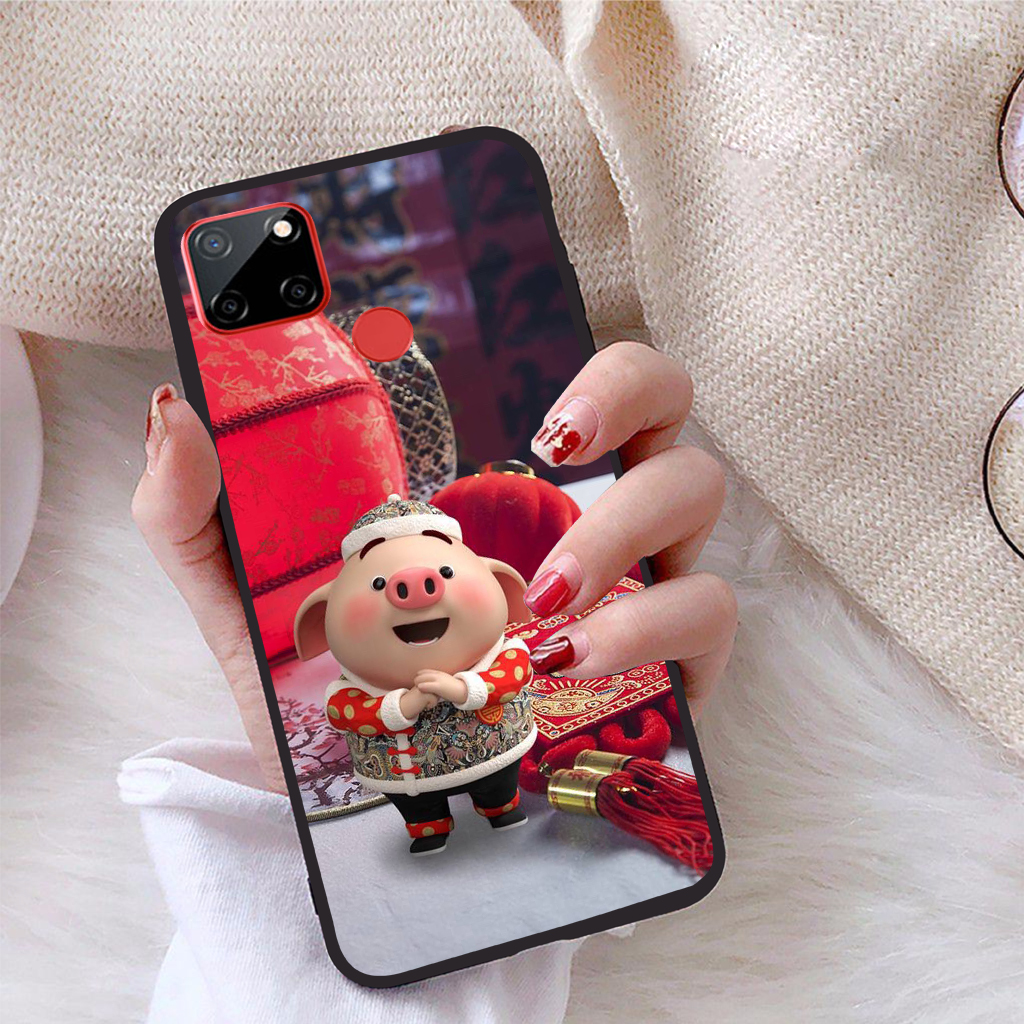 [HCM]Ốp lưng Realme C12 viền dẻo TPU BST Pig Cute