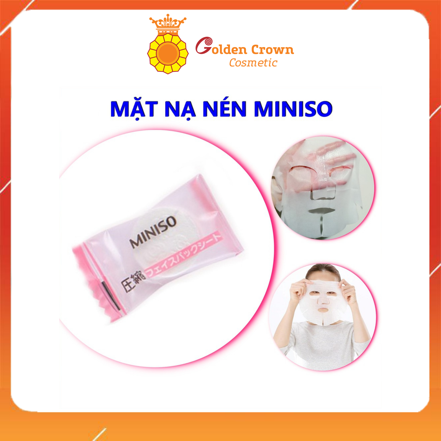 Mặt Nạ Giấy Nén MINISO Nhật Bản Làm Từ Than Tre Giúp Cấp Ẩm, Cân Băng Độ PH Cho Da