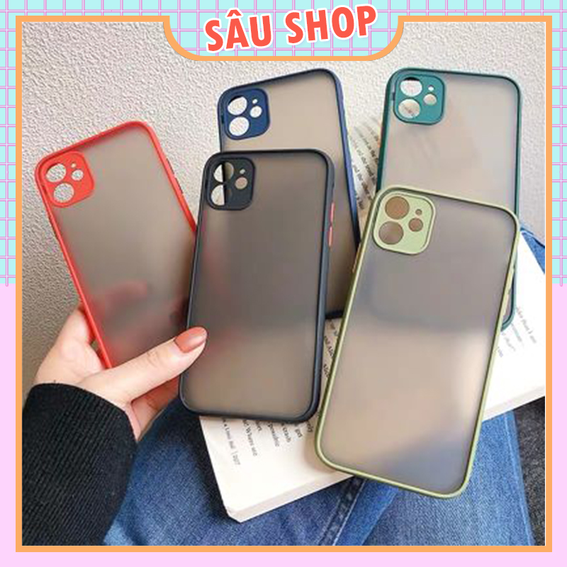 Ốp Iphone Lưng Nhám Nhiều Màu Bảo Vệ Camera (Basic Cam) 6/6plus/6s/6splus/7/7plus/8/8plus/x/xs/11/12/pro/max/plus/promax Sâu Shop