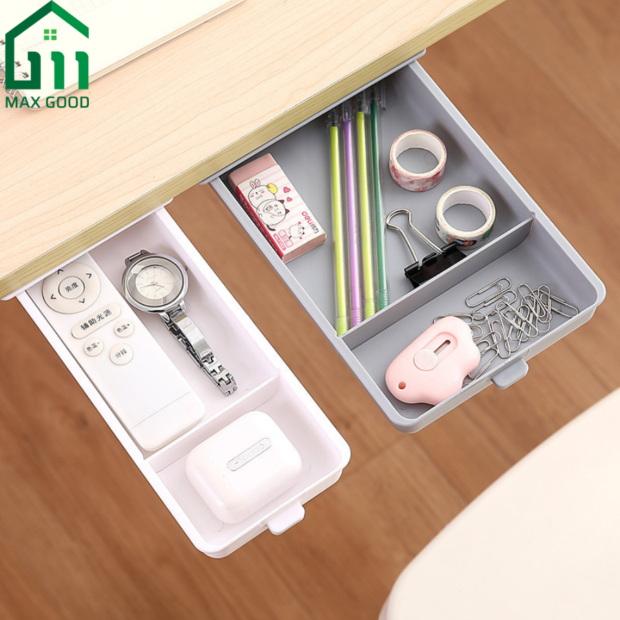 Hộc Dán Ngăn Bàn, Ngăn Kéo Bàn Mini NK2 Để Văn Phòng Phẩm, Lưu Trữ Đồ Tiện Ích