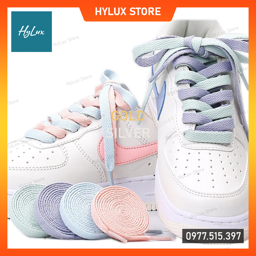 Dây giày dẹt nike air force 1 , jordan 1 màu pastel - 6 màu