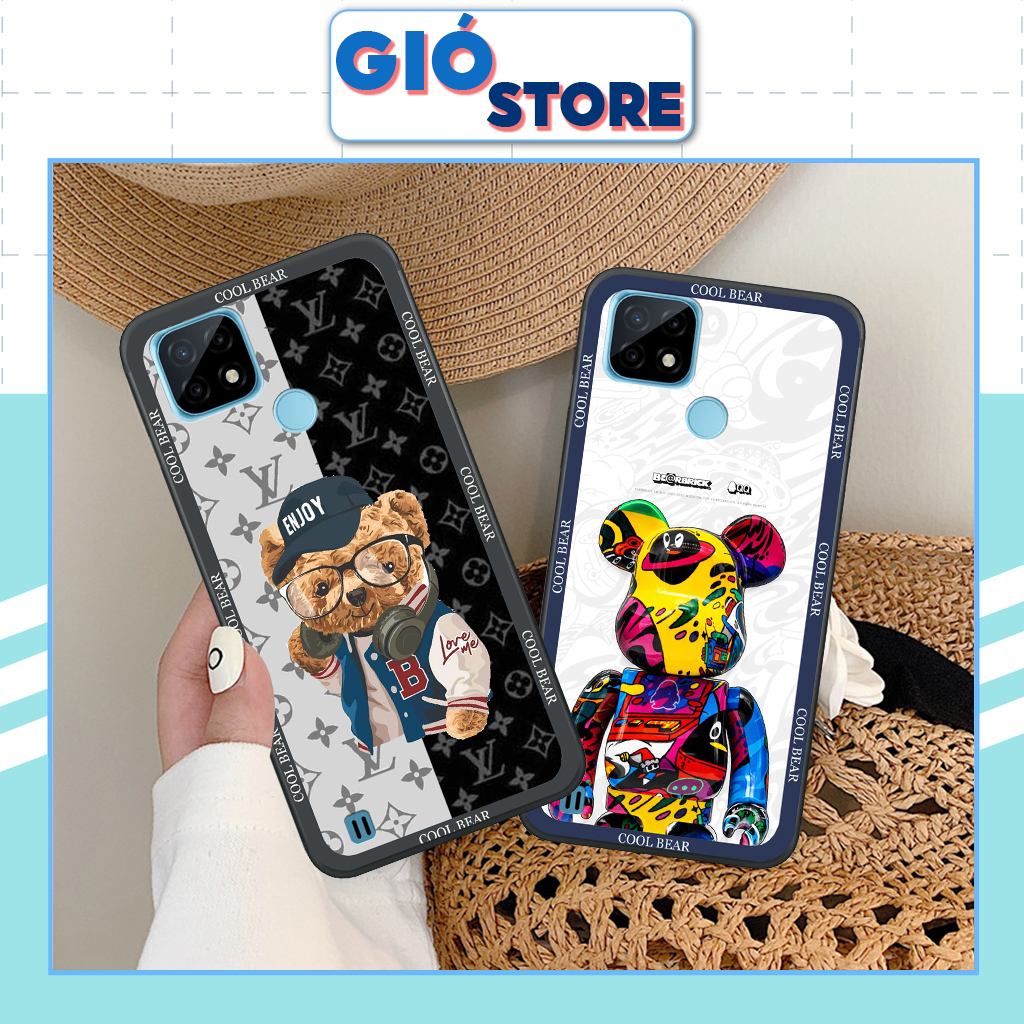 Ốp lưng Realme C21Y - Realme C25Y bear brick, gấu thời trang cao cấp, ốp lưng chống va đập RẺ BỀN ĐẸP