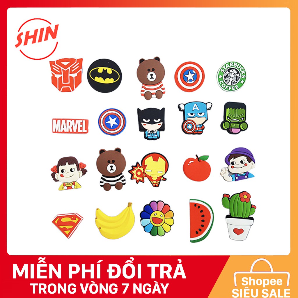 Sticer gài dép crocs jibbtiz cài dép cross, charm gắn dép bản to nhiều mẫu có sẵn