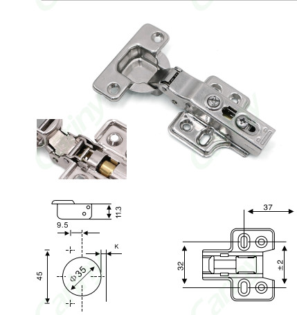 Bản lề Cariny Inox giảm chấn 2 chiều