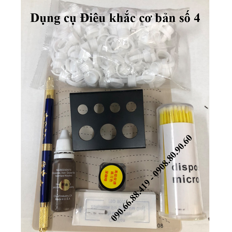 Bộ dụng cụ tập phun xăm điêu khắc cơ bản số 4