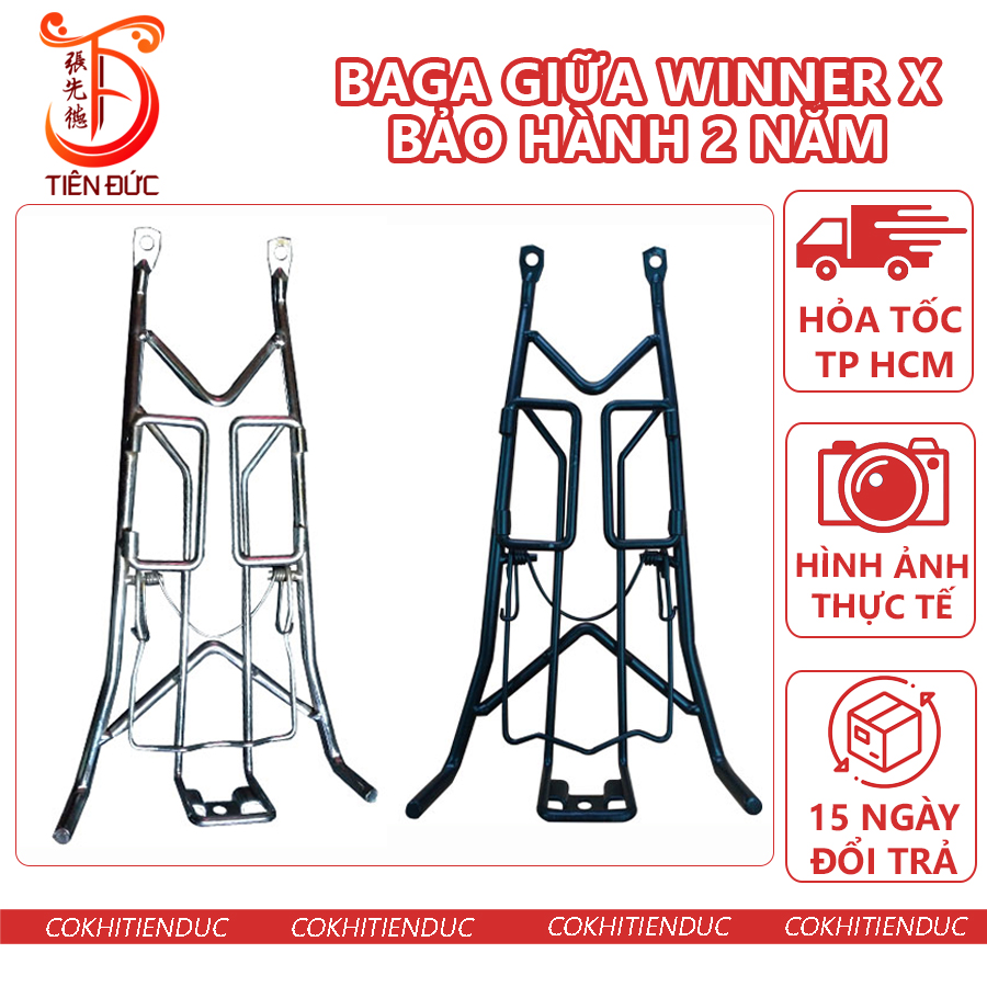 Baga giữa 10 li winner x màu inox titan đen sơn tĩnh điện 7 màu ba ga lượn winer win v2 v3