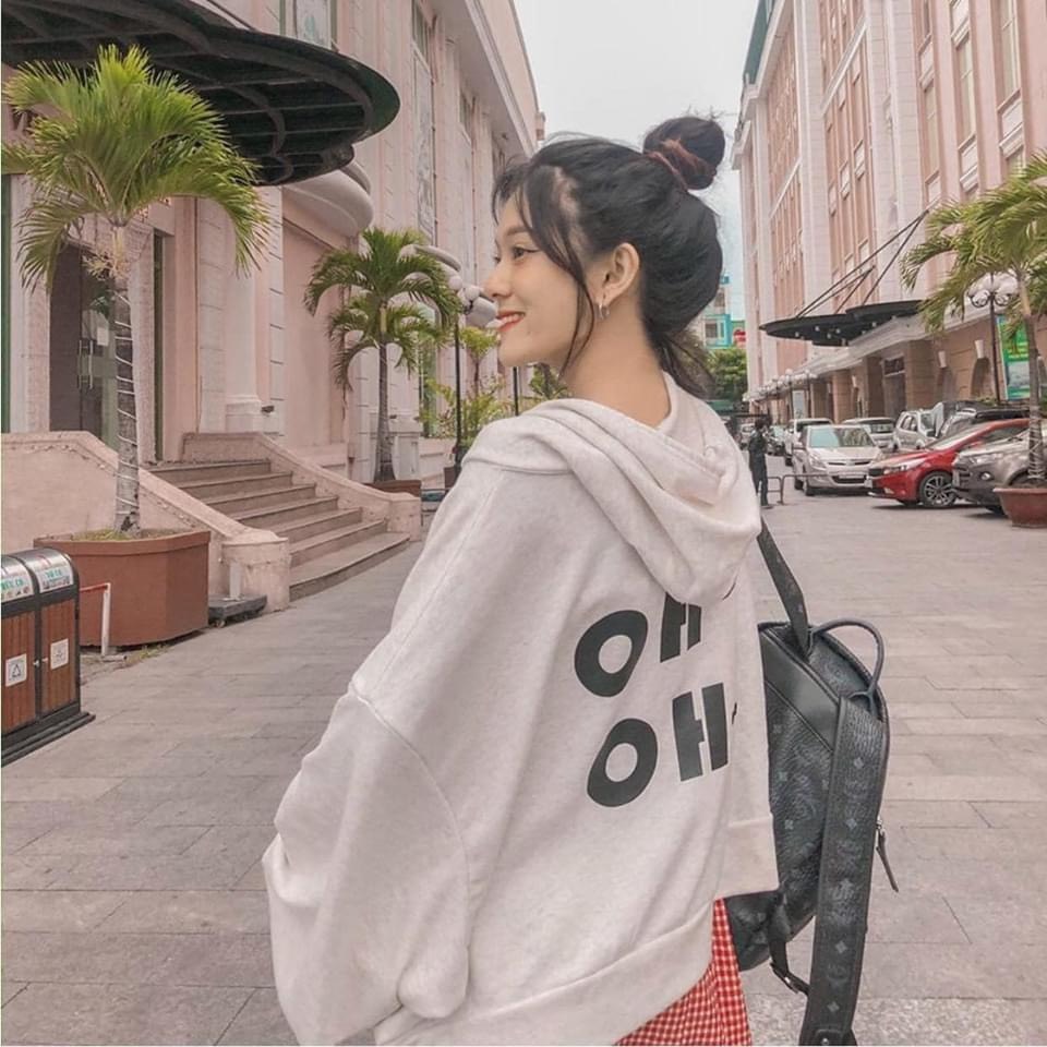 Áo khoác nỉ oh oh tay phồng siêu hot tp090