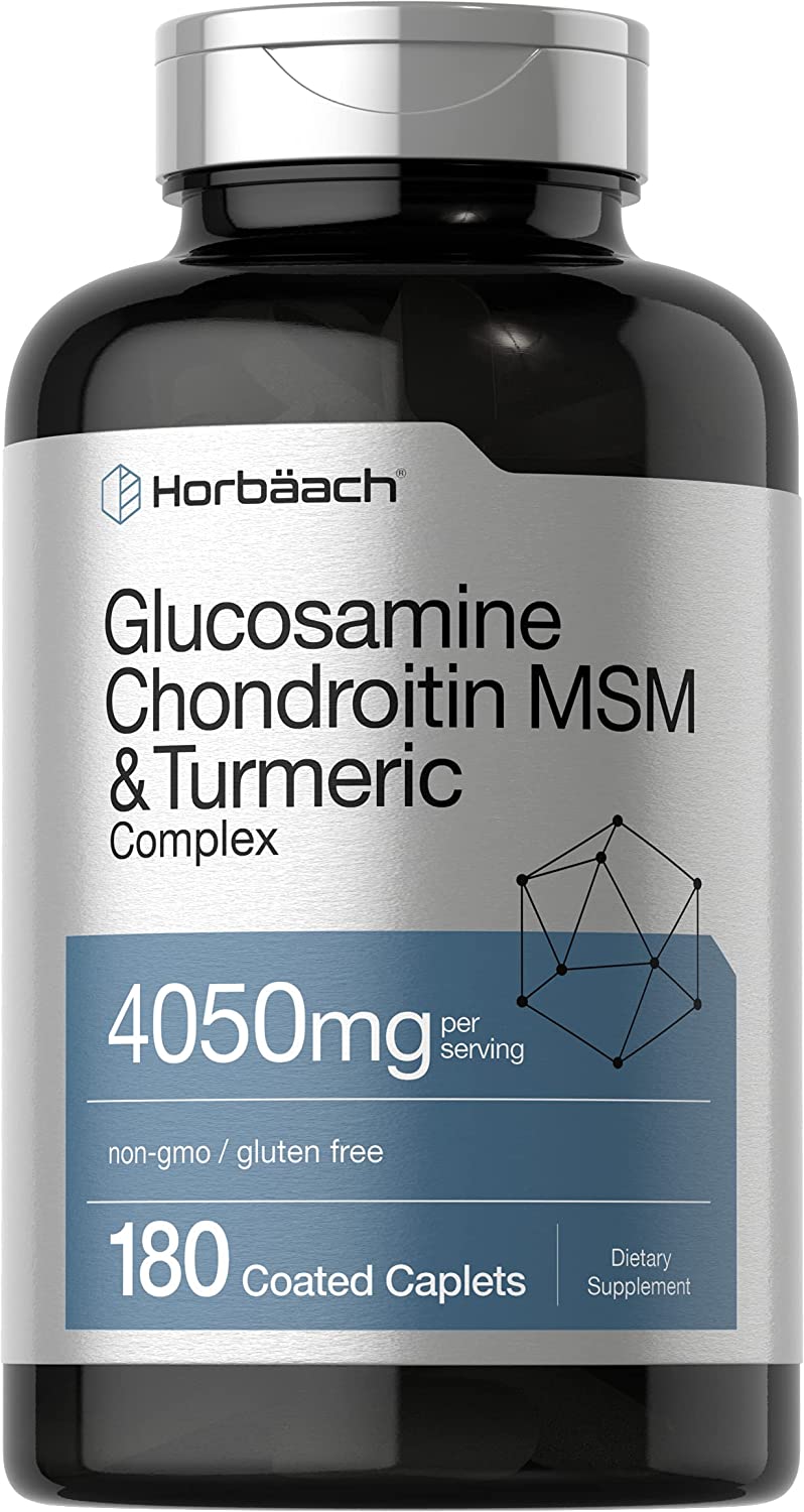 Horbaach Glucosamine Chondroitin with MSM & Turmeric 4050mg