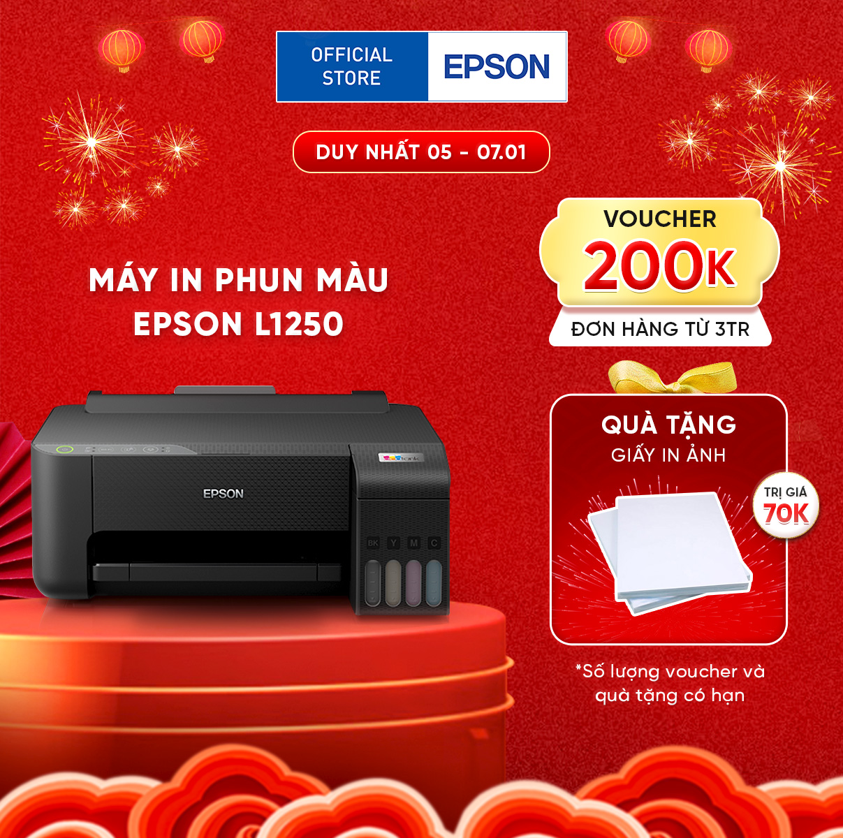 Máy in phun màu Epson Ecotank L1250