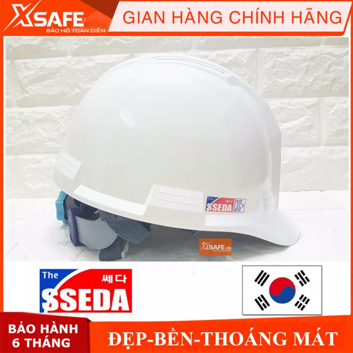 Nón bảo hộ Sseda IV Hàn Quốc, chống va đập, có núm vặn bảo vệ an toàn, chất lượng cao, an tâm sử dụng xsafe
