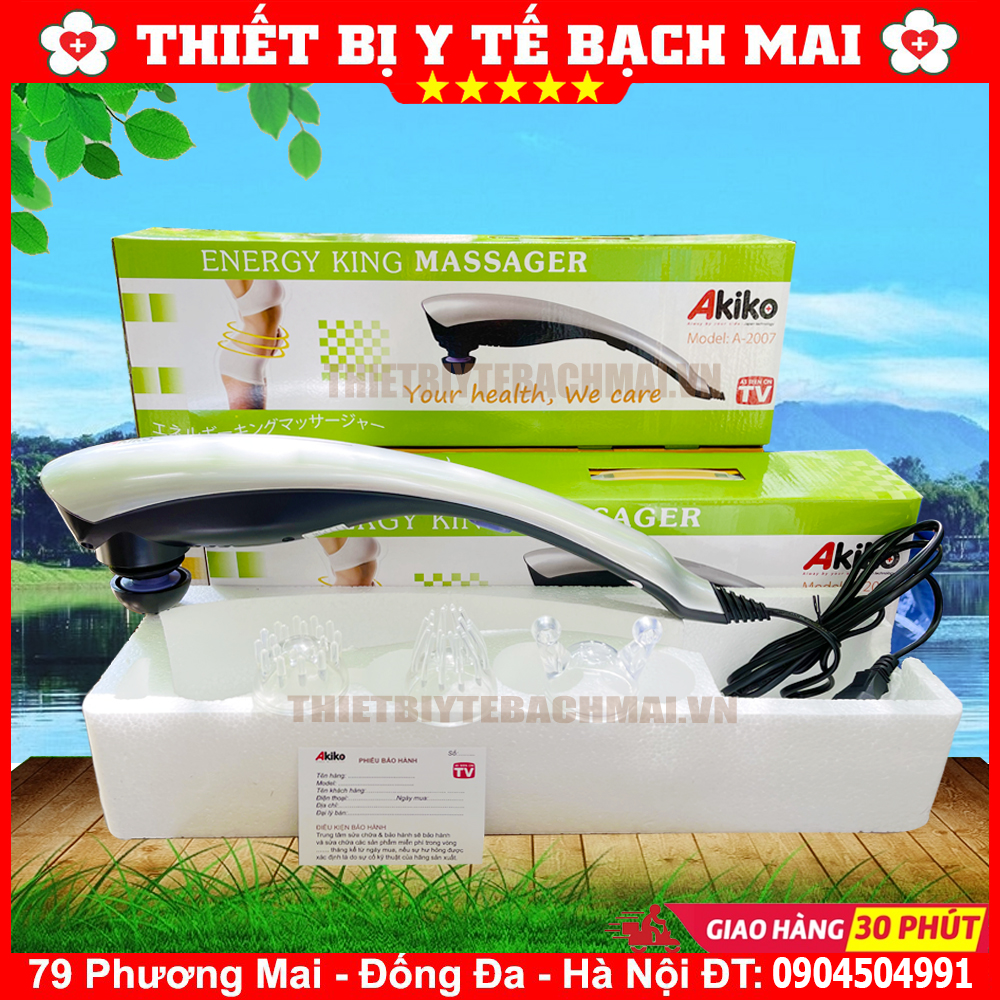 HOÀN TIỀN 15% - Máy Mát Xa Máy Massage Cầm Tay Nhật Bản Akiko A-2007