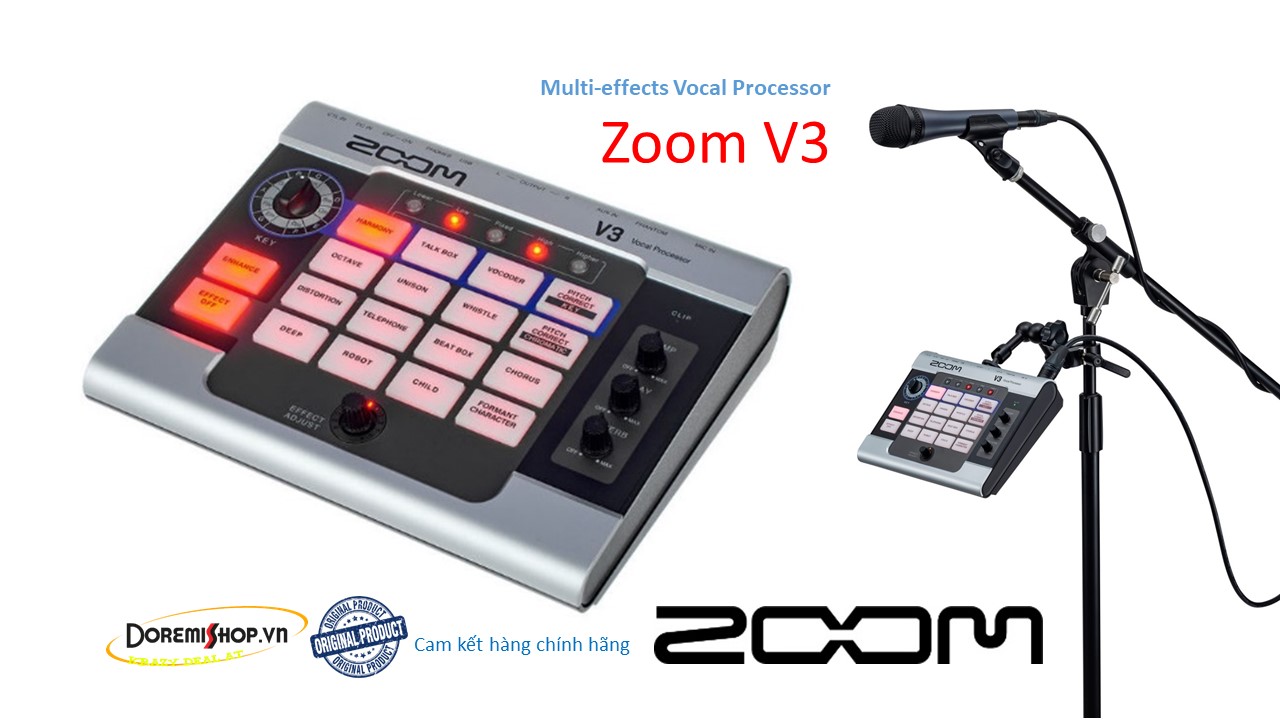 Hiệu ứng âm thanh cho Ca Sĩ ZOOM Vocal Processor V3 chính hãng