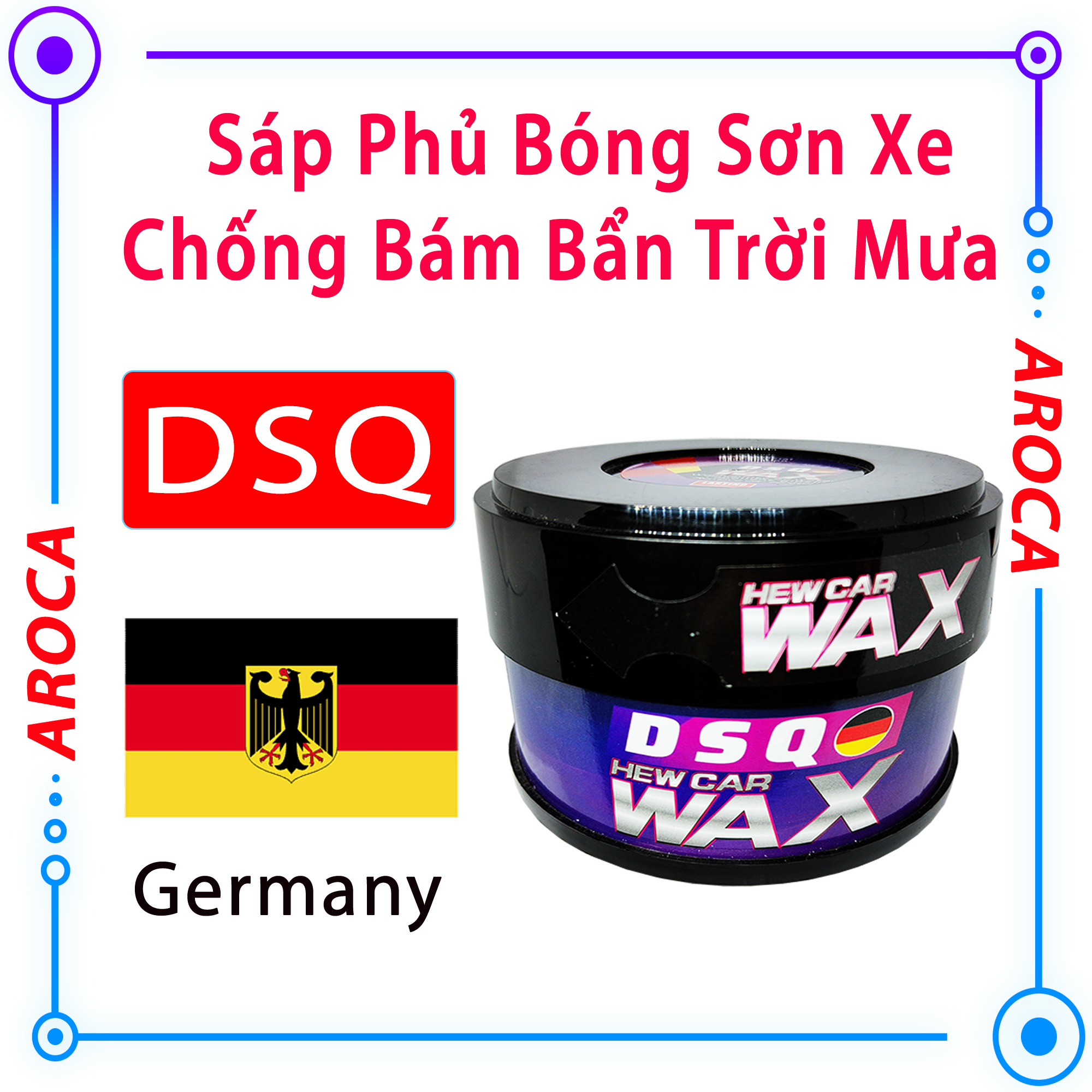 [ Loại Xịn ] Sáp Phủ Bóng Sơn Xe Ô tô - Phủ Ceramic Làm Đẹp Xe - Đánh Bóng Sơn Xe Chống Nước Bẩn, Hạn Chế Bụi Bẩn AROCA