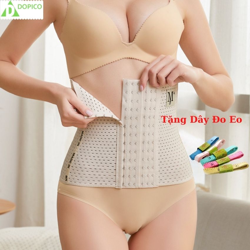 Nịt bụng giảm mỡ , đai nịt bụng Dopico có 4 thanh chống cuộn cao gen 25cm tạo vòng eo thon gọn giảm mỡ sau sinh