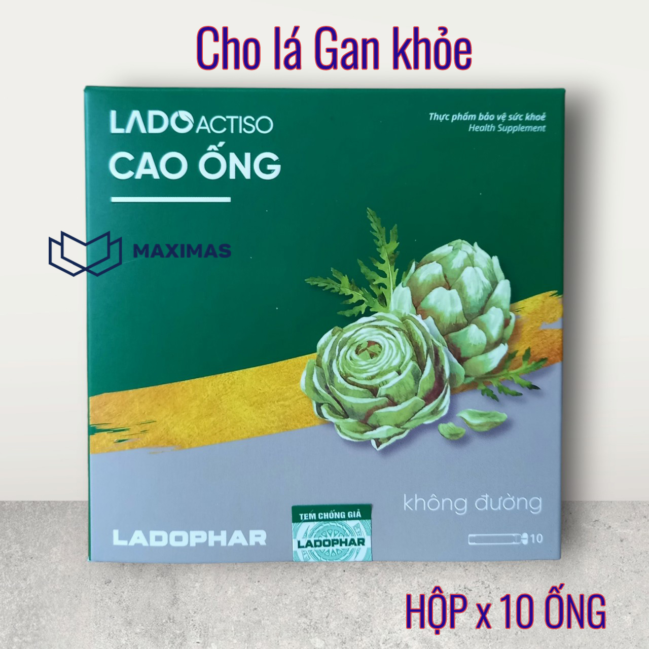 Cao Atiso nước dạng ống uống tuýp 10ml Actiso Ladophar Đà Lạt Ladophar hộp 10 tuýp - Actiso Maximas
