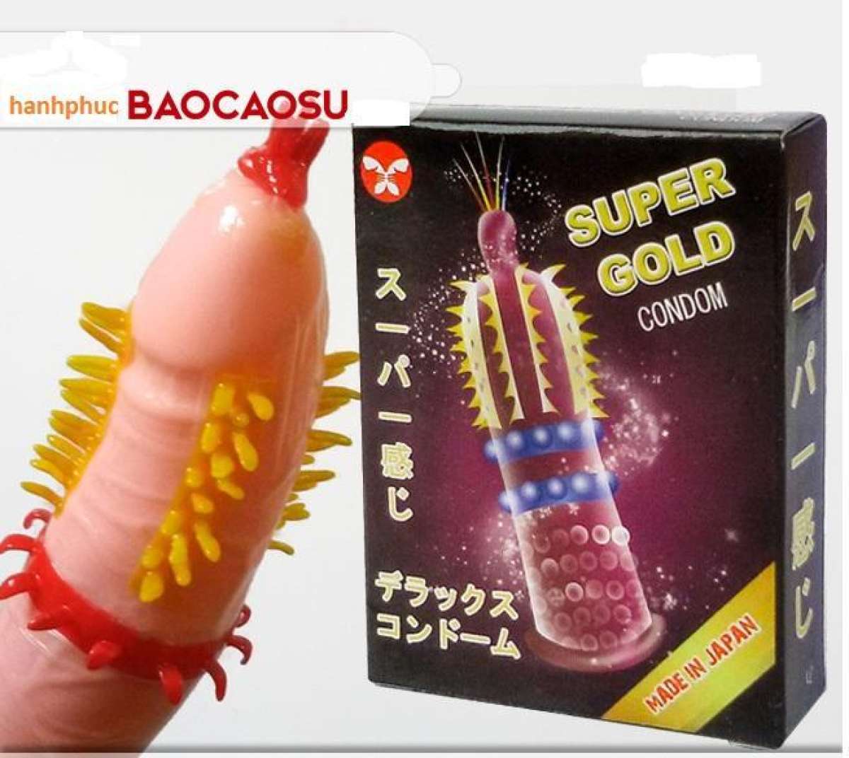 Combo 2 hộp bao cao su gai lớn Nhật Bản Supergold hộp 2c