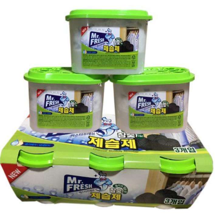 Combo 5 bình hút ẩm than hoạt tính khử khuẩn mr fresh - korea 256g kra17
