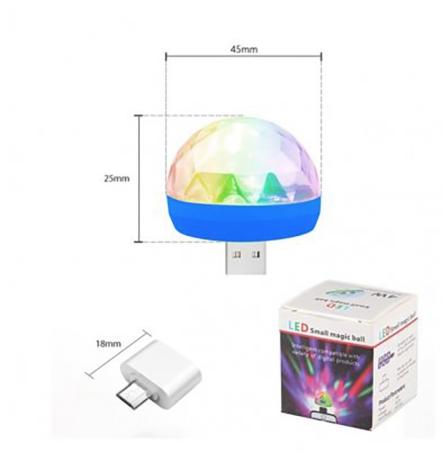 Đèn vũ trường chớp theo nhạc cổng usb / android