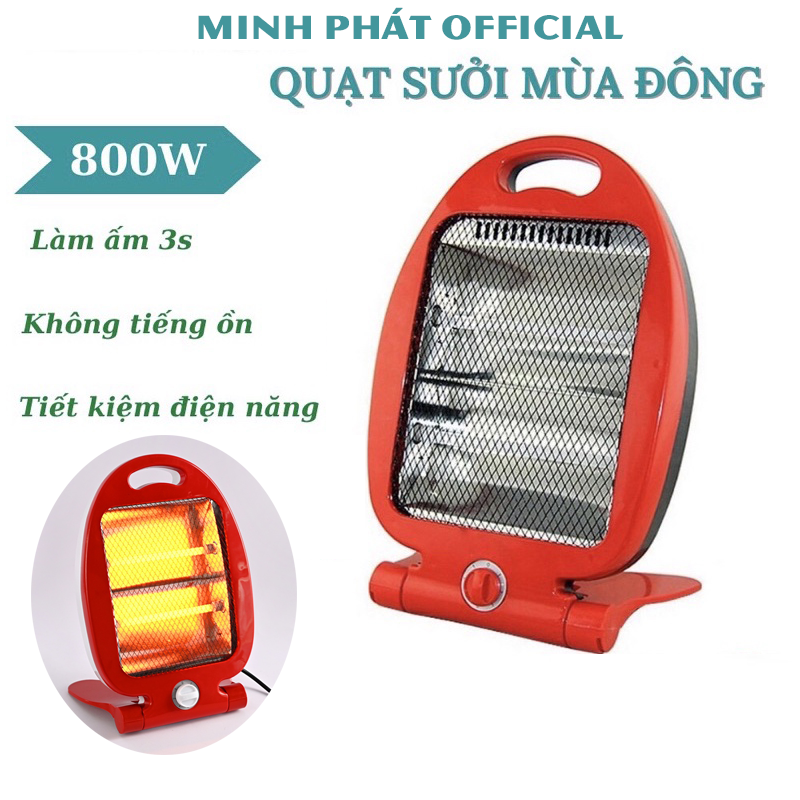 Quạt sưởi ấm - Máy sưởi hồng ngoại cao cấp 2 bóng sưởi,chống giật,chống nóng, an toàn khi sử dụng
