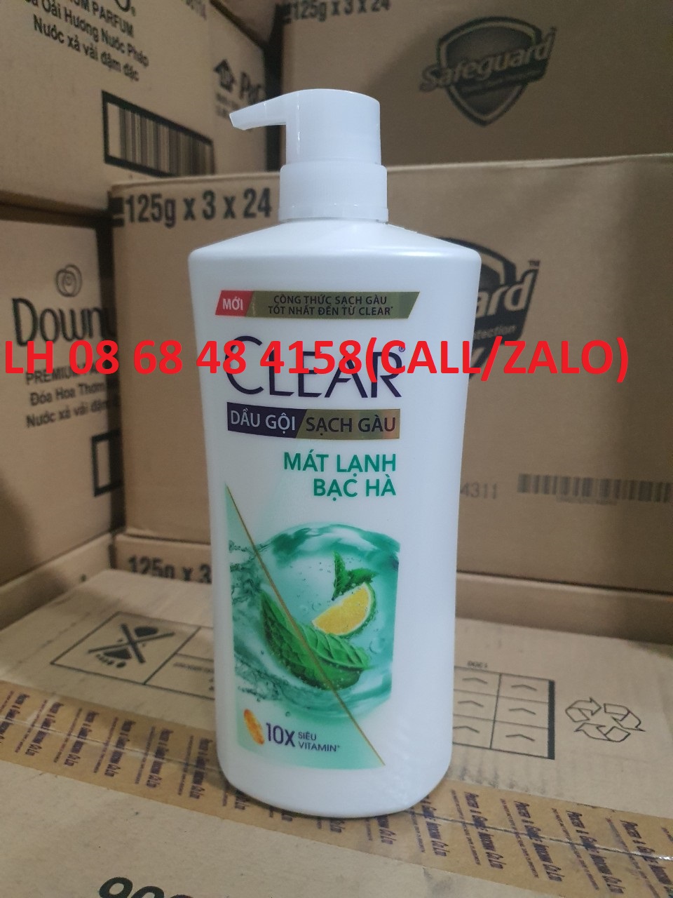 Dầu gội CLEAR Mát Lạnh Bạc Hà 900g (880g) hsd 2027