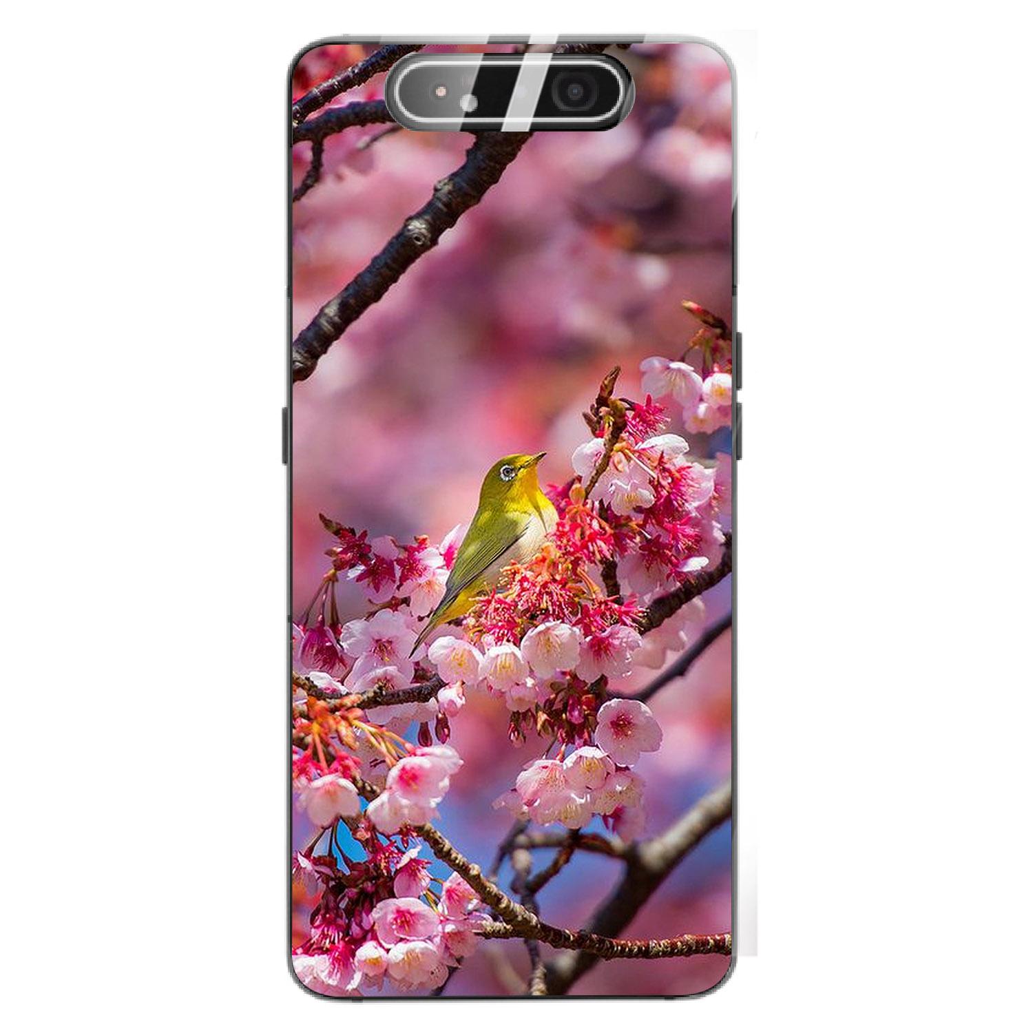Ốp kính cường lực cho điện thoại Samsung Galaxy A80 - Beautiful birds MS BTFB020