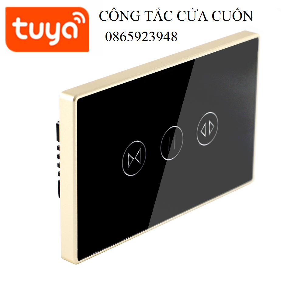 Công Tắc Cửa Cuốn Wifi, Điều Khiển Cửa Cuốn Thông Minh Có Viền Vàng/Không Viền Tuya Smartlife Bản Mới, Hẹn Giờ Điều Khiển Từ Xa Ra Lệnh Giọng Nói