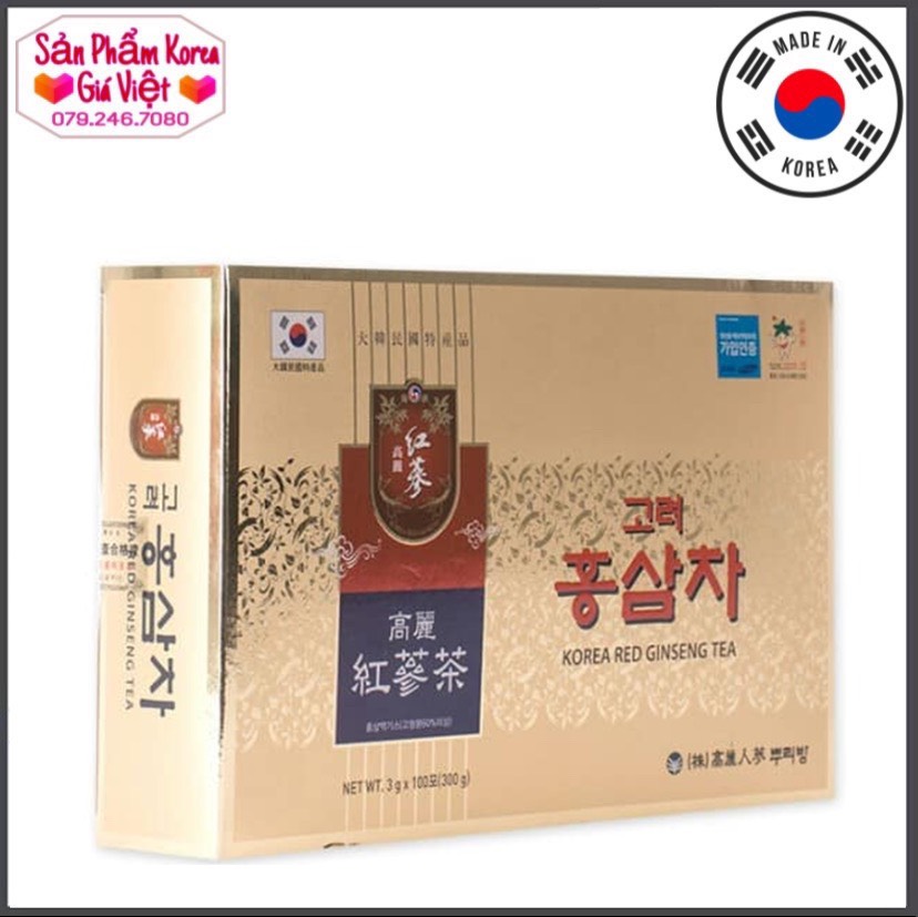 Hộp Trà Hồng Sâm Cao Cấp Korea (100 gói x 3g/hộp)