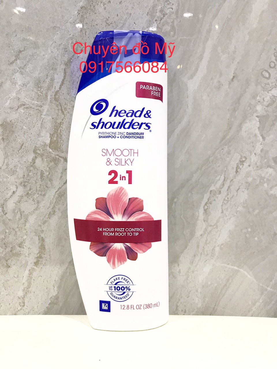 Date T1/2024_ Dầu gội và dầu xả Head Shoulders 2in1 Smooth Silky 380ml của Mỹ