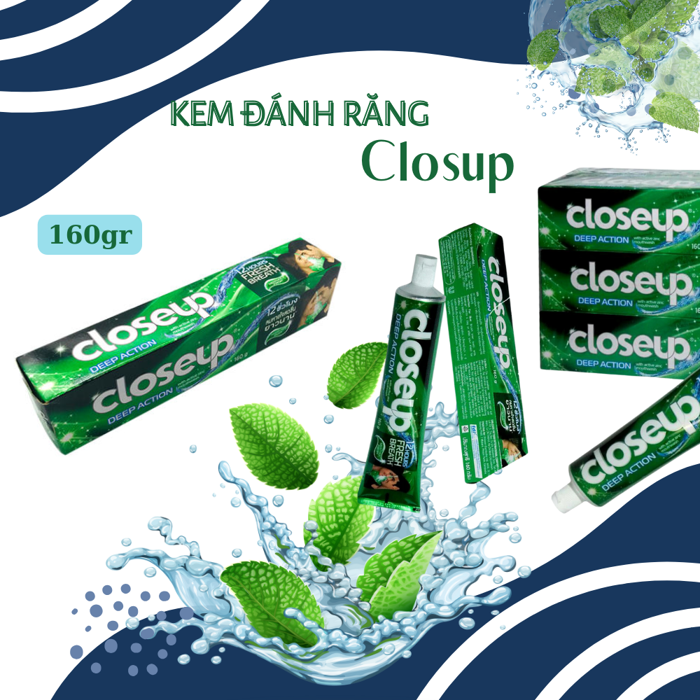 Tuýp kem đánh răng closeup 160gr thái lan