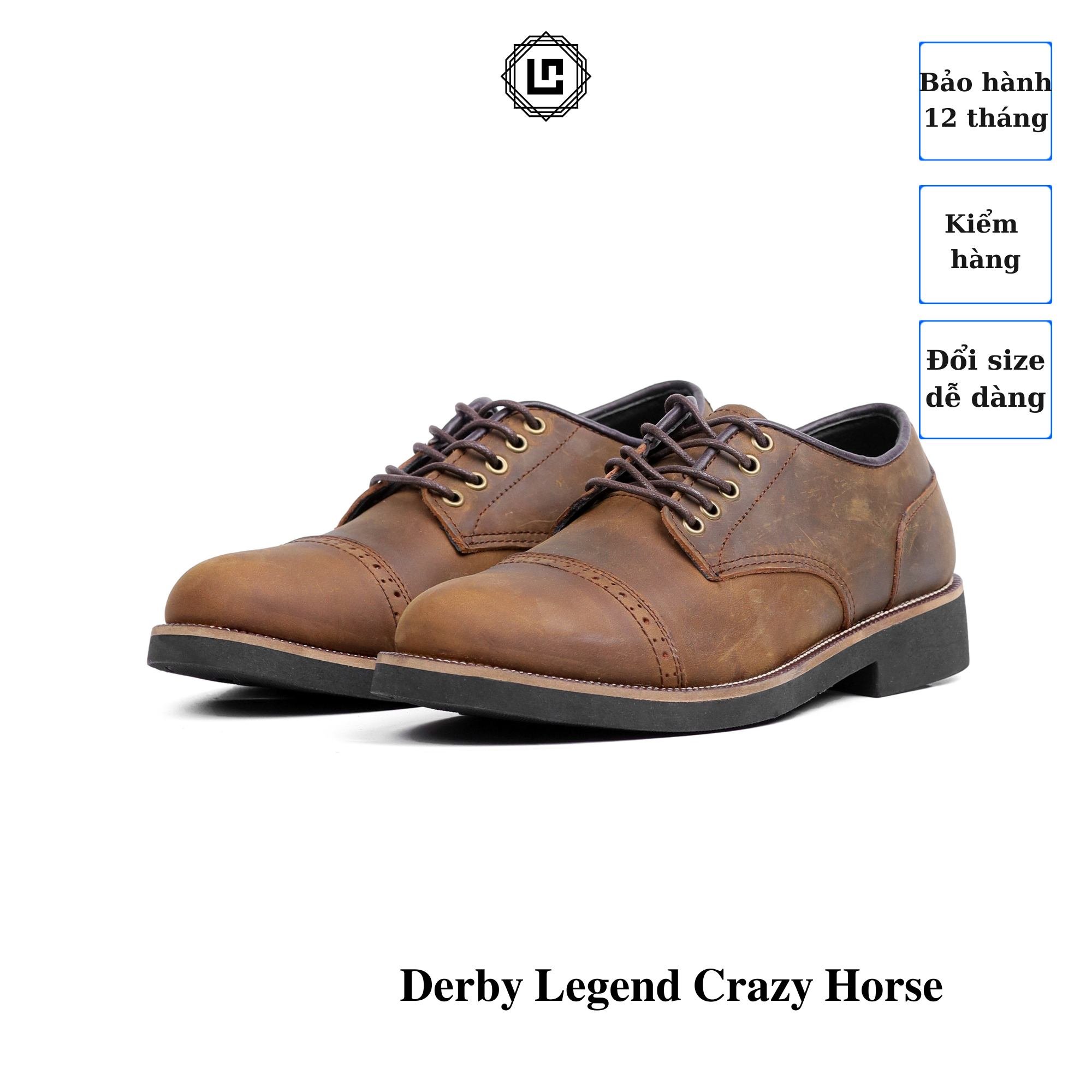 Giày da nam Combat Boots Legend Crazy Horse , da bò sáp ngựa