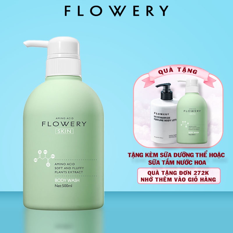 Sữa tắm nước hoa muối biển Flowery 500ml