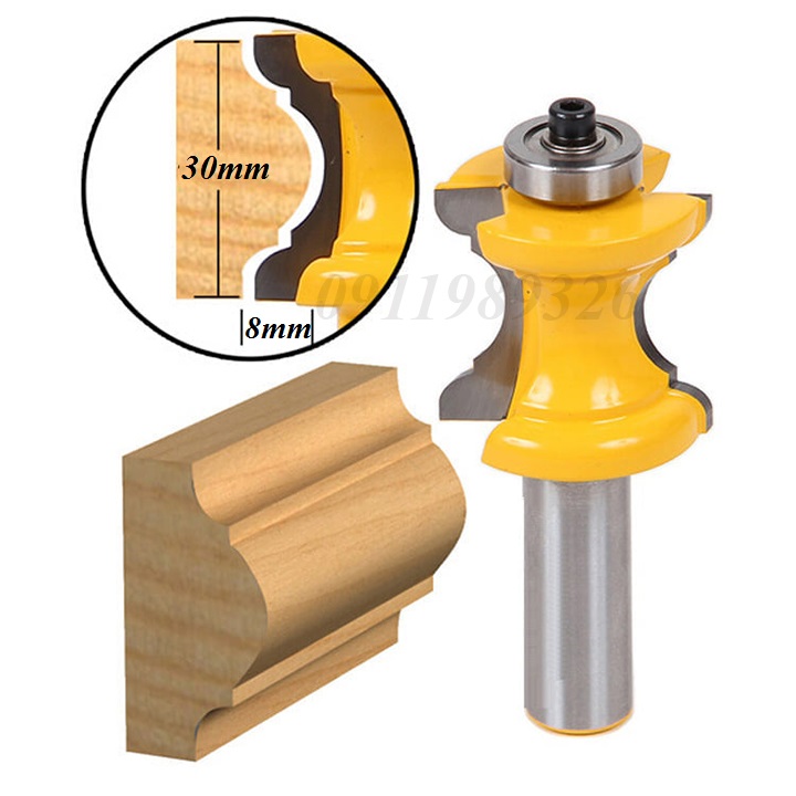 Mũi phay gỗ chỉ nổi mũi soi gỗ phào chỉ cạnh bàn ghế cốt 12.7