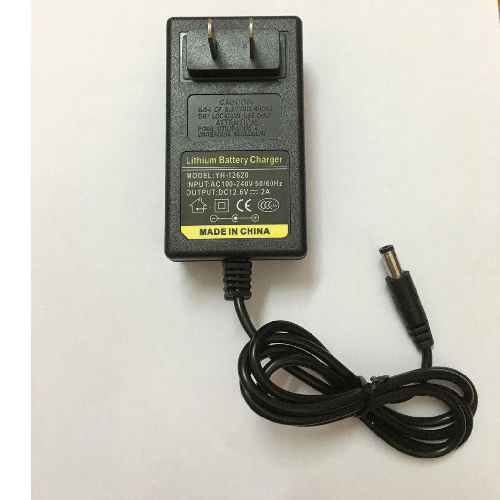 Sạc 3s vuông 12.6v - 2a , có đèn báo đầy, giắc sạc 5.5*2.1mm