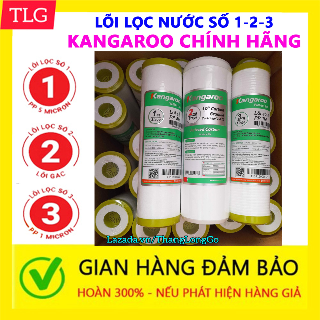 Lõi lọc nước Kangaroo số 1 2 3