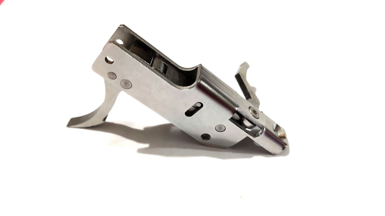 Cò 2 bi lăn chịu tải cao làm sung bắn cá. trigger speargun.