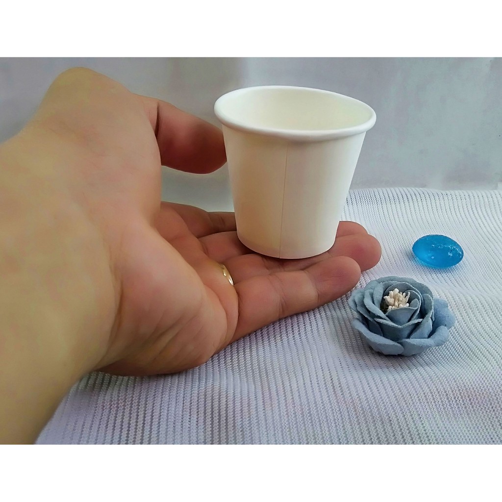 50 cốc giấy, ly giấy 2.5oz - 70ml siêu nhỏ đựng nước chấm, đựng rượu, gia vị