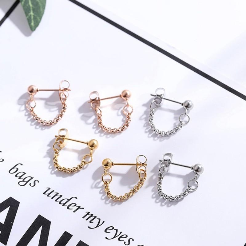 Bông tai nữ cá tính titan không đen tt 2402