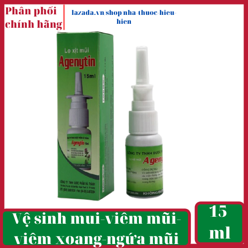 Vệ sinh mũi, viêm mũi, viêm xoang mãn và viêm mũi, viêm xoang dị ứng với Xịt mũi Augenytin- chiết xuất hoa ngũ sắc- lọ 15ml