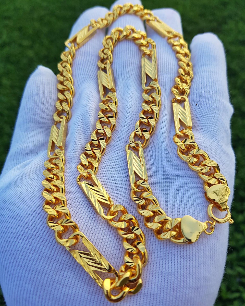 Dây Chuyền Nam Titan Mạ Vàng Chữ N Mẫu Mới Bền Màu Sáng Đẹp